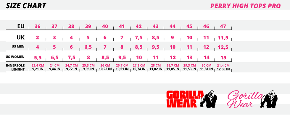 Gorilla Wear Perry High Tops Pro - Vit - Gorilla Wear | Kraft & Kontroll