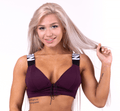 NEBBIA Lace-Up Sport Bra - Burgundy - NEBBIA | Kraft & Kontroll