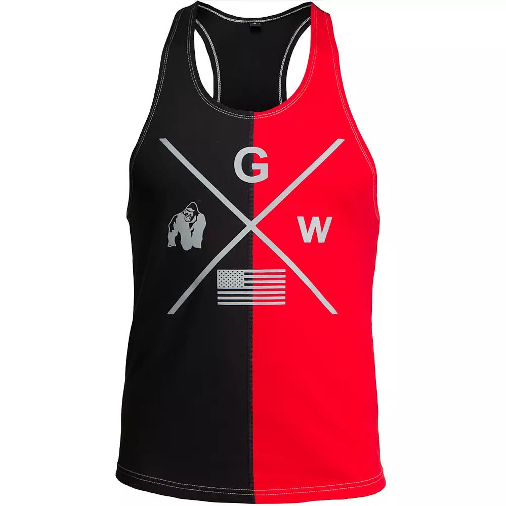 Gorilla Wear Sterling Stringer Tank Top - Svart/Röd - Gorilla Wear | Kraft & Kontroll