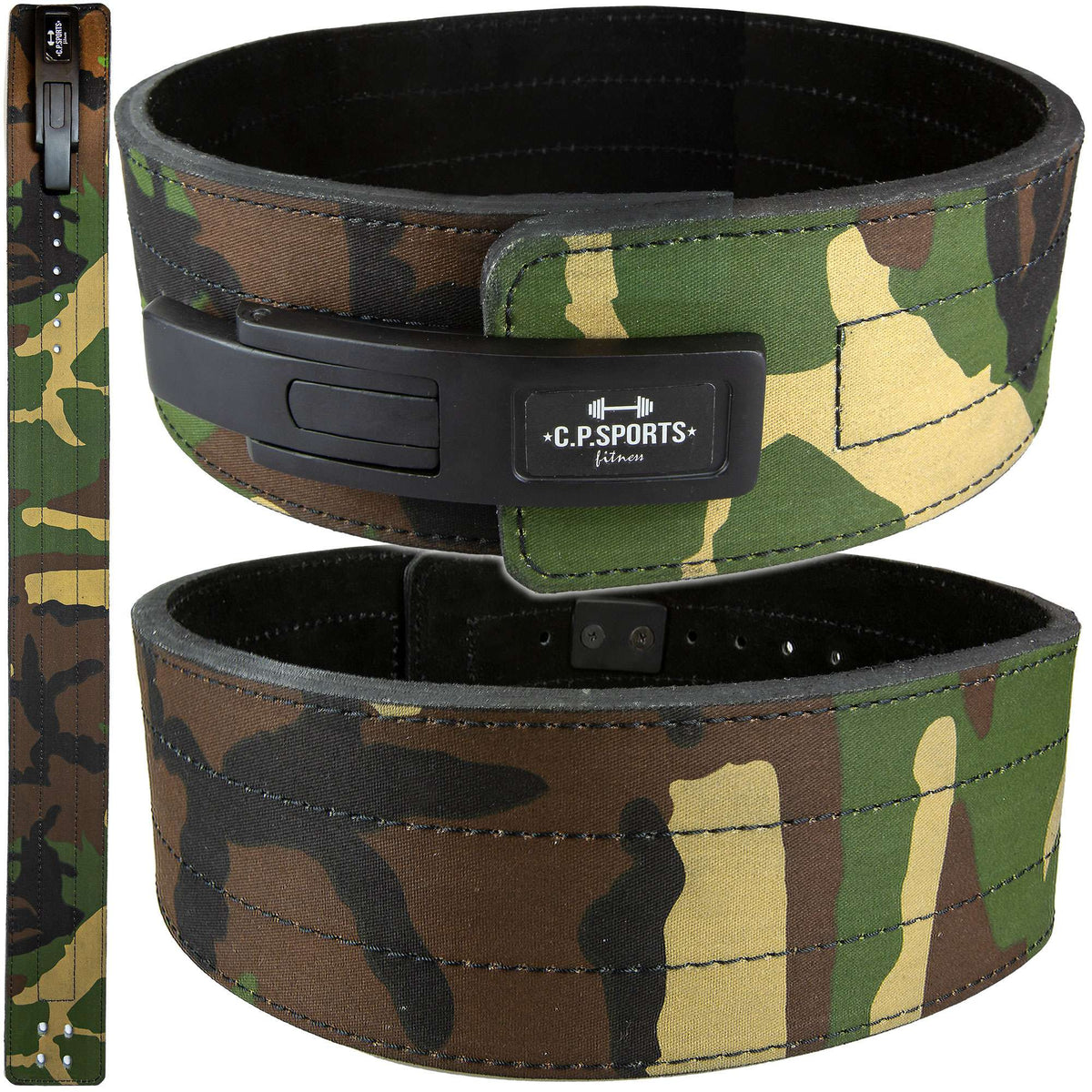 C.P. Sports Powerlifting Lever Belt - Green Camo
