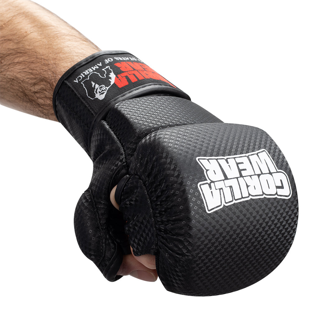 Gorilla Wear Ely MMA Sparring Gloves - Svart/Vit
