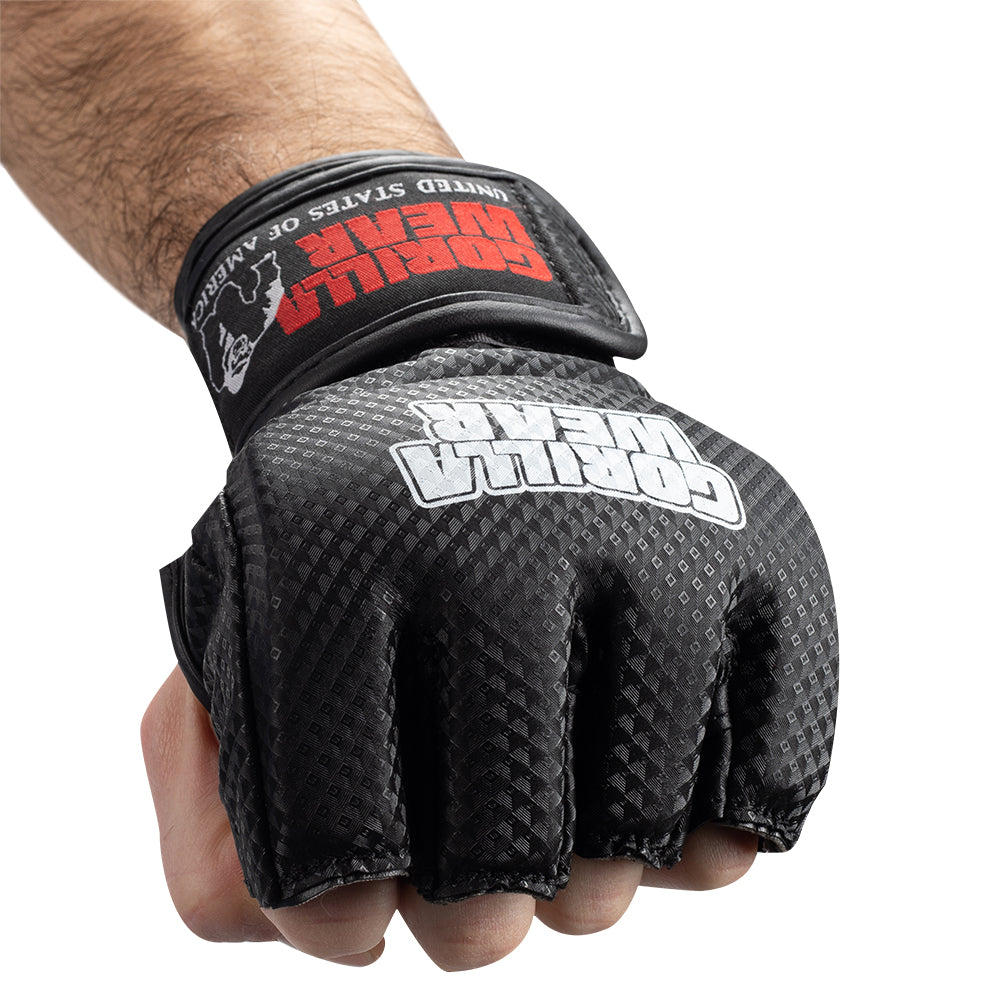 Gorilla Wear Berea MMA Gloves (without thumb) - Svart/Vit