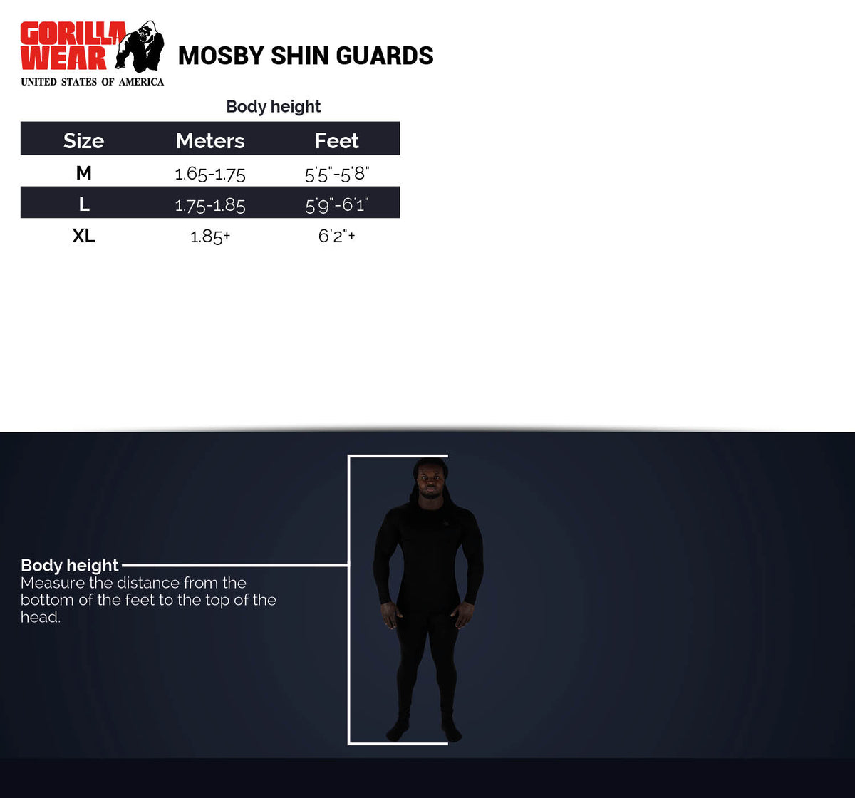 Gorilla Wear Mosby Shin Guards - Svart