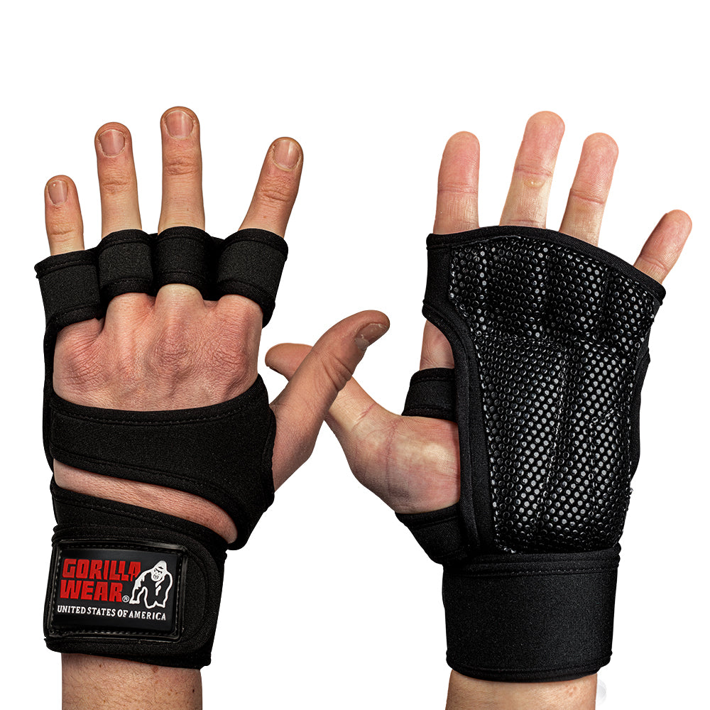 Gorilla Wear Yuma Weightlifting Workout Gloves - Svart