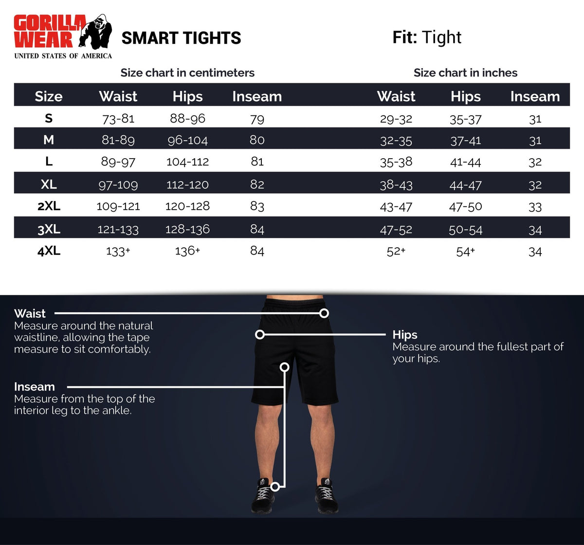 Gorilla Wear Smart Tights - Svart - Gorilla Wear | Kraft & Kontroll