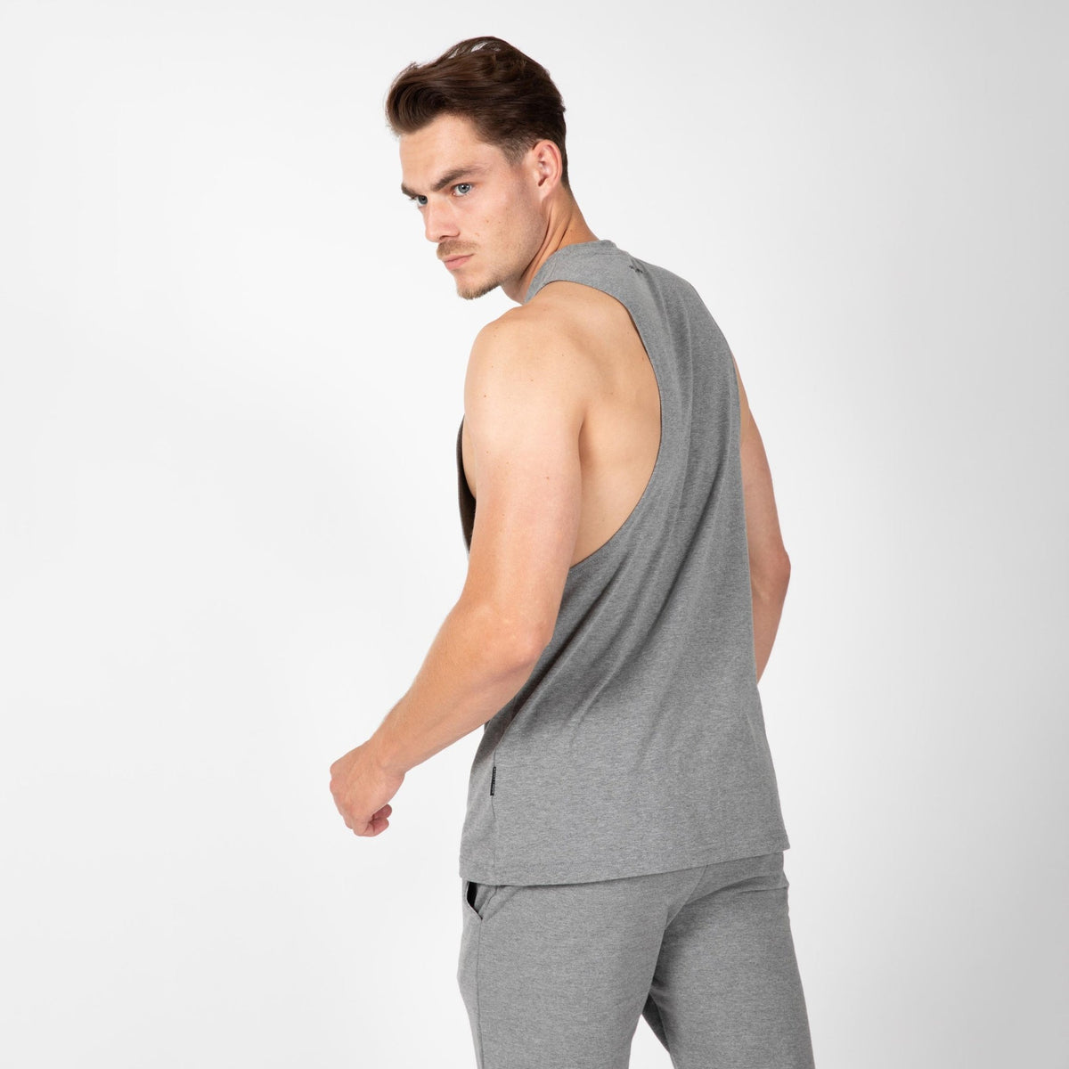 Gorilla Wear Cisco Drop Armhole Tank Top - Grå/Svart - Gorilla Wear | Kraft & Kontroll