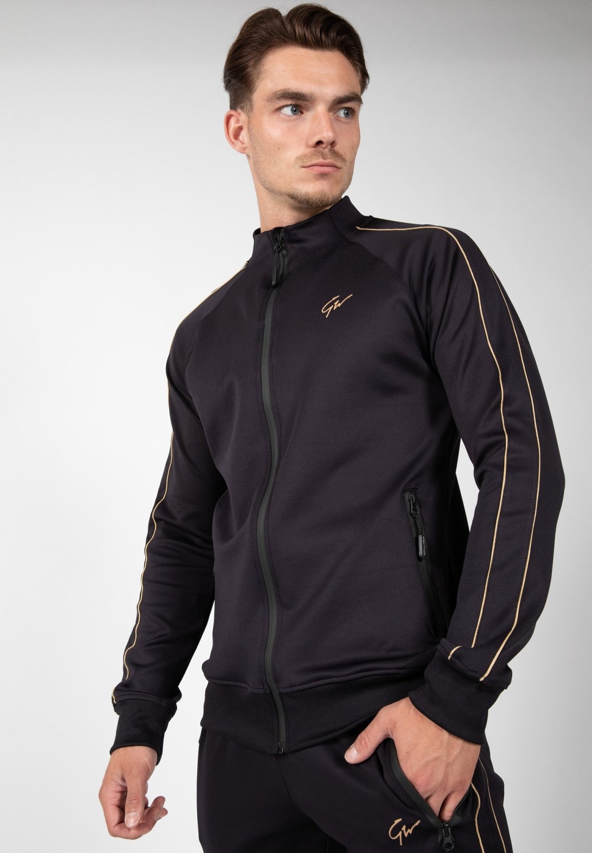 Gorilla Wear Wenden Track Jacket - Svart/Guld - Gorilla Wear | Kraft & Kontroll