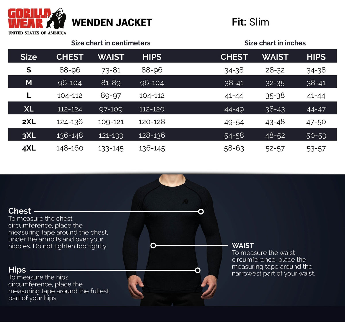 Gorilla Wear Wenden Track Jacket - Svart/Vit - Gorilla Wear | Kraft & Kontroll