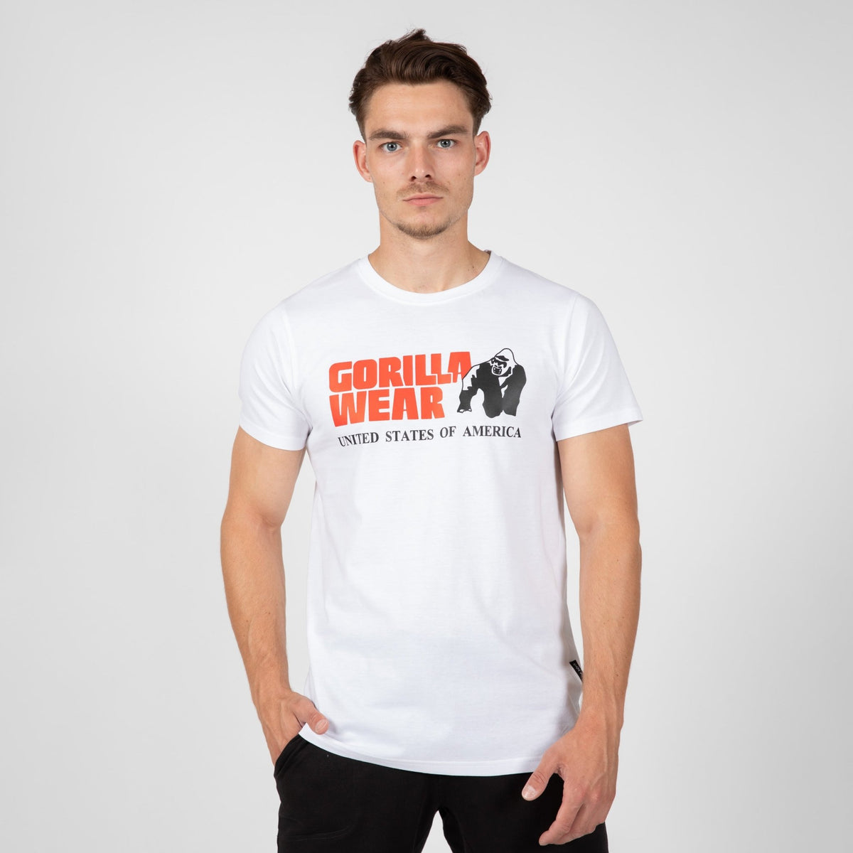 Gorilla Wear Classic T-Shirt - Vit - Gorilla Wear | Kraft & Kontroll