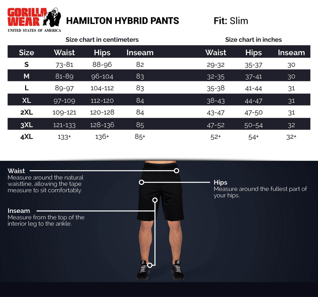 Gorilla Wear Hamilton Hybrid Pants - Svart - Gorilla Wear | Kraft & Kontroll