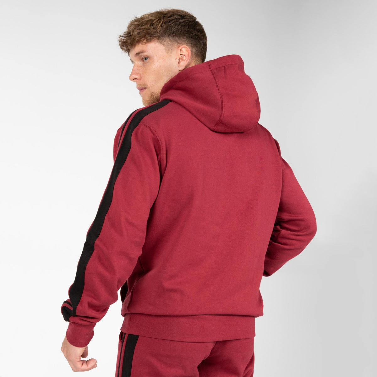 Gorilla Wear Banks Oversized Hoodie - Burgundy Red/Black - Gorilla Wear | Kraft & Kontroll