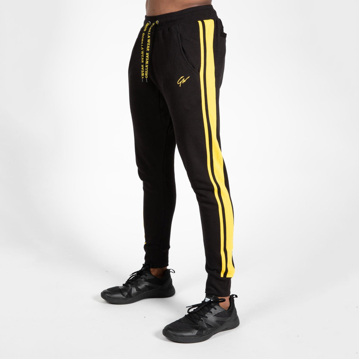 Gorilla Wear Banks Pants - Svart/Gul - Gorilla Wear | Kraft & Kontroll