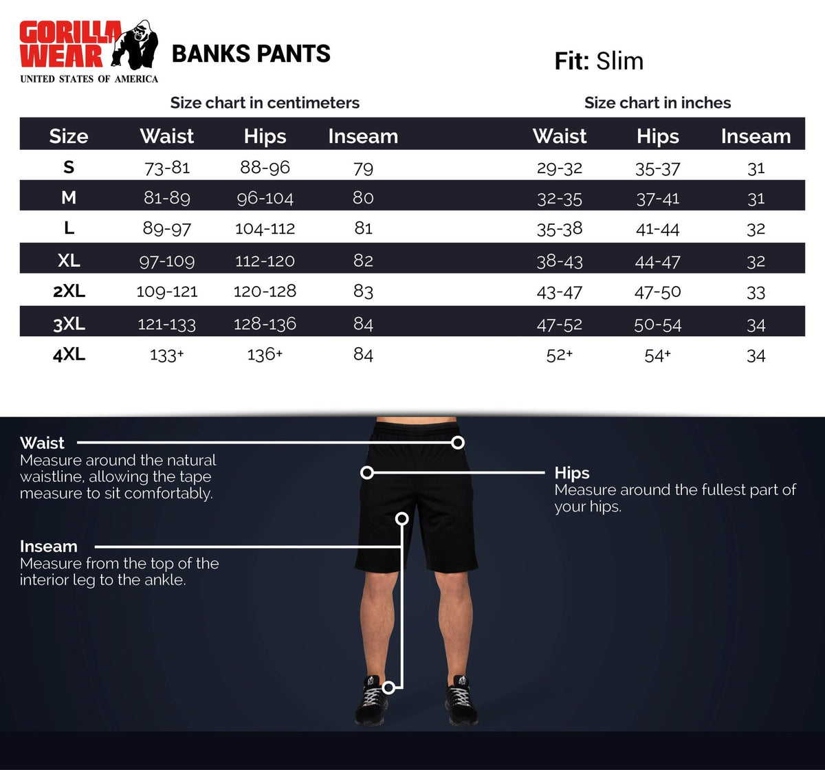 Gorilla Wear Banks Pants - Burgundy Red/Black - Gorilla Wear | Kraft & Kontroll