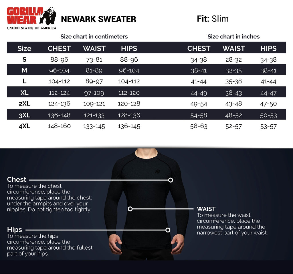 Gorilla Wear Newark Sweater - Svart - Gorilla Wear | Kraft & Kontroll