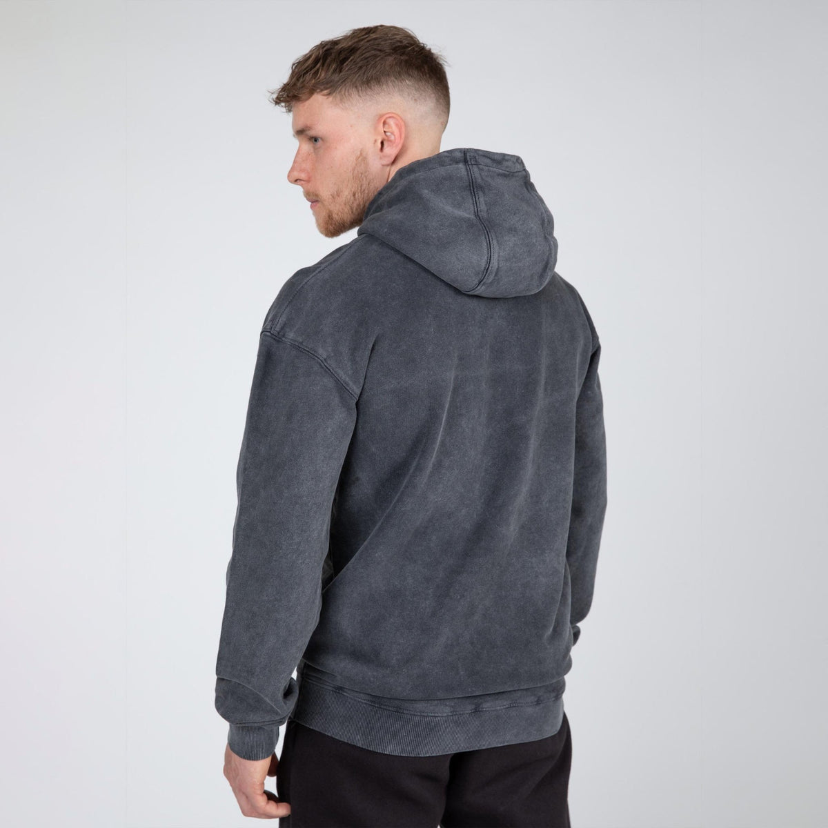 Gorilla Wear Crowley Oversized Hoodie Herr - Washed Grey - Gorilla Wear | Kraft & Kontroll