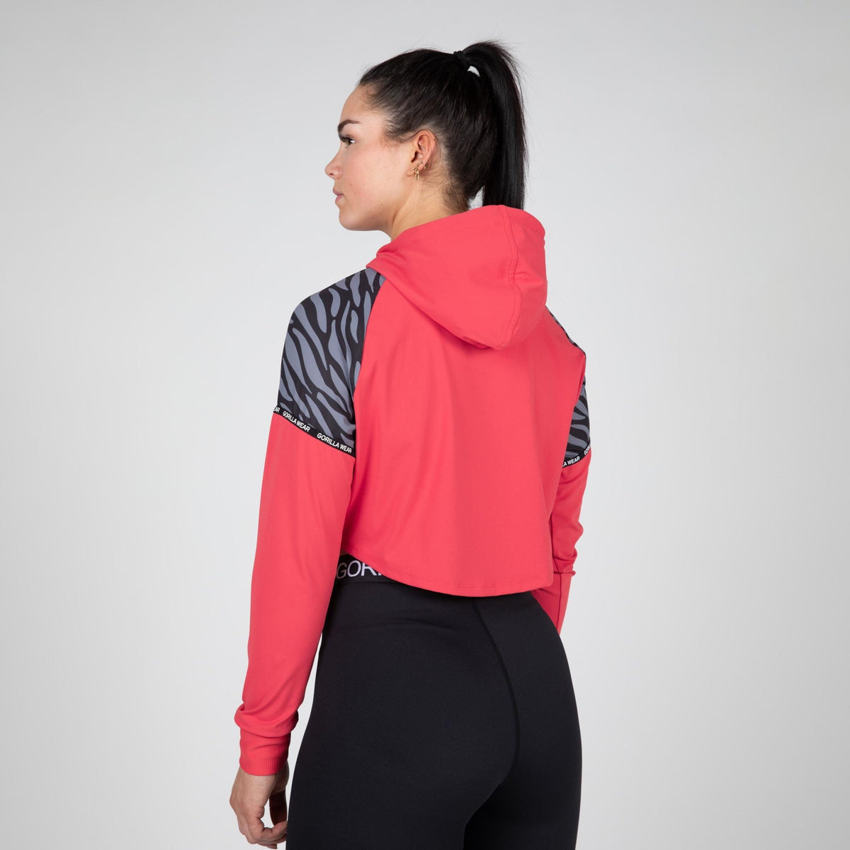 Gorilla Wear Zion Cropped Hoodie - Röd - Gorilla Wear | Kraft & Kontroll