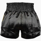 Svarta Fairtex BS0639 My Fortune thaishorts med broderad koi-karp