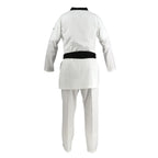 Vit Adidas Adi Fighter Pro WT taekwondodräkt som är godkänd för tävling