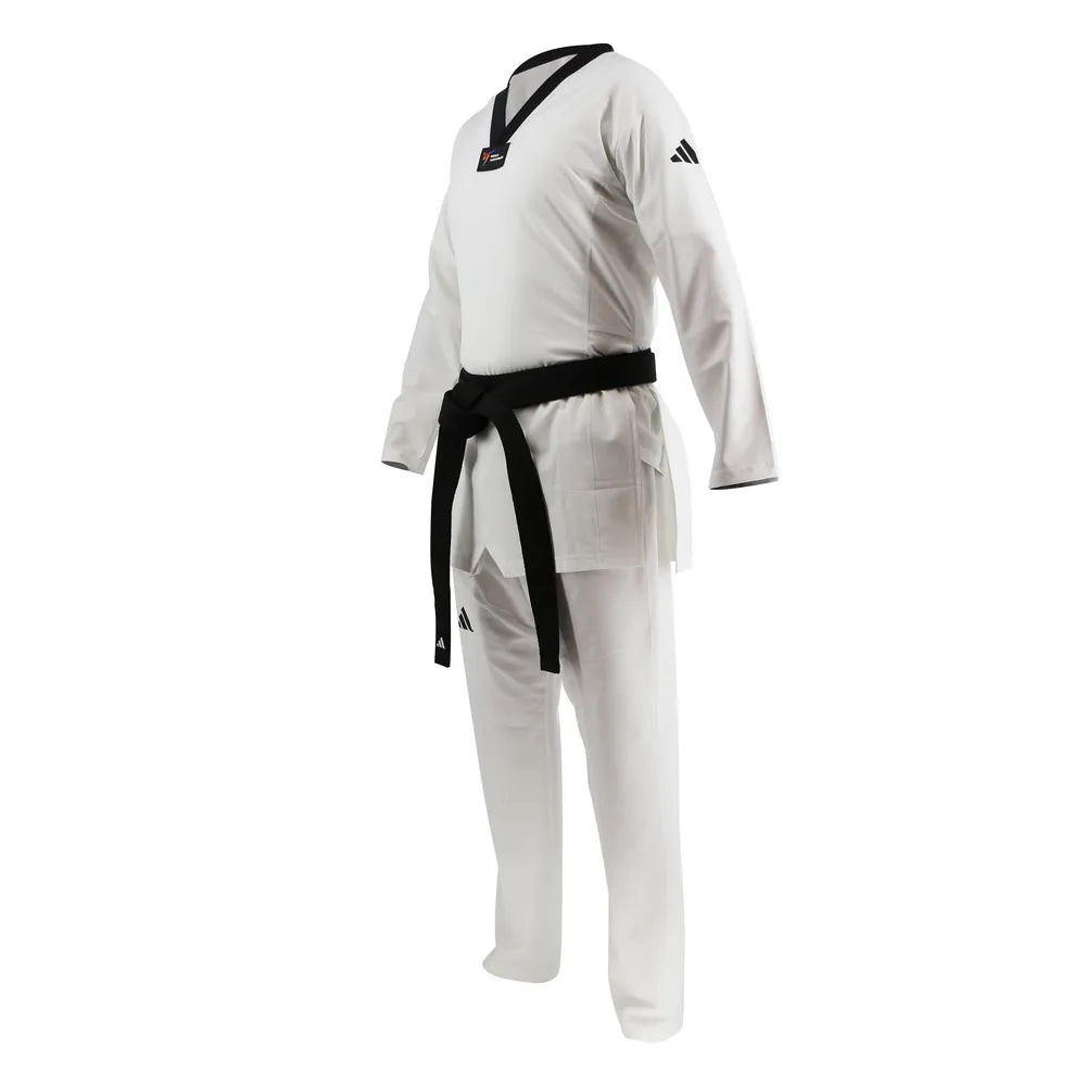 Vit Adidas Adi Fighter Pro WT taekwondodräkt för elitutövare