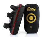 Svarta Fairtex KPLC5 thaipads i mikrofiber med ergonomiskt böjd form