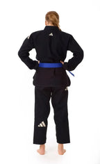 Svart Adidas Challenge 2.0 BJJ-dräkt med förstärkta sömmar och knän