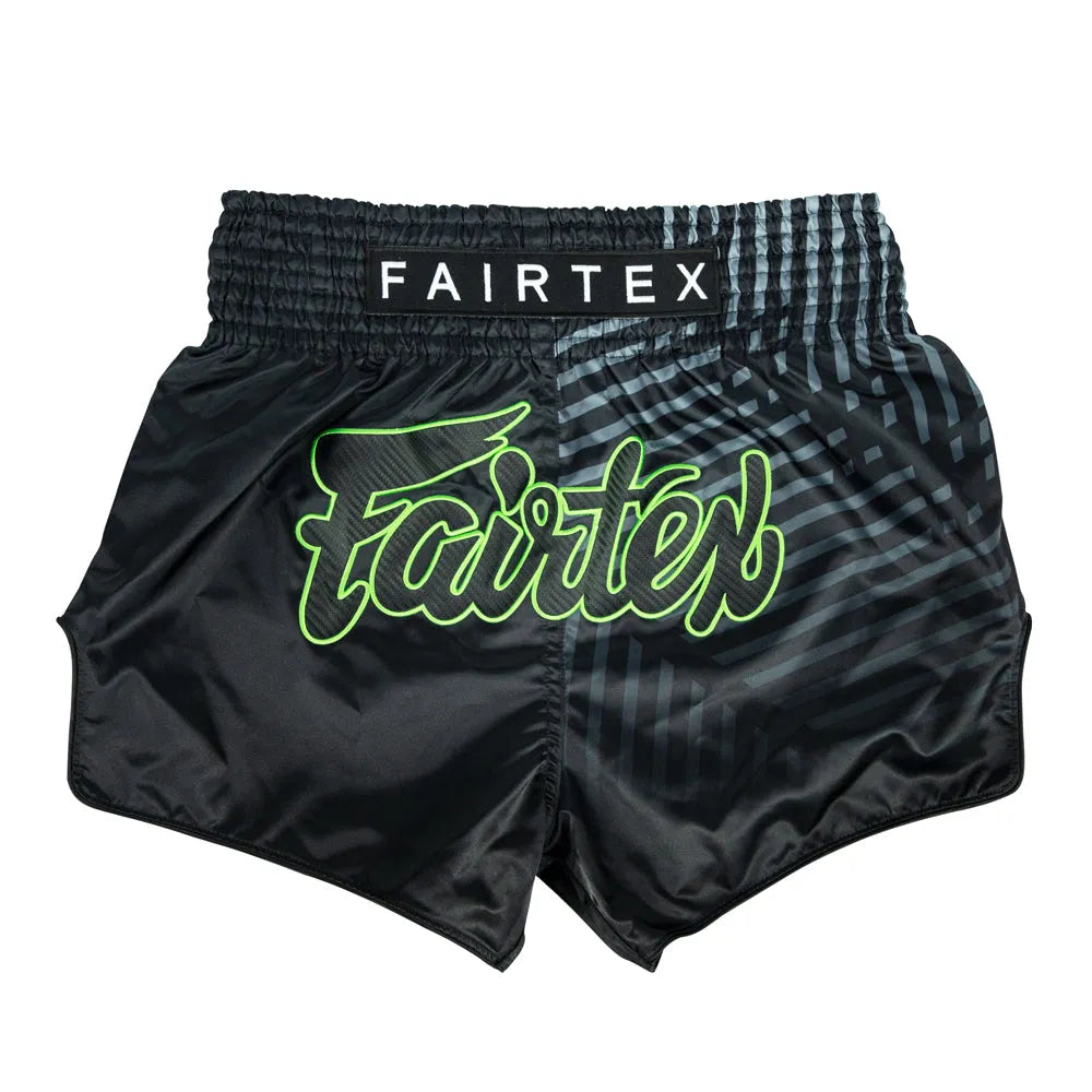 Svarta Fairtex BS1924 thaishorts i lätt Micro Satin