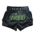 Svarta Fairtex BS1924 thaishorts i lätt Micro Satin