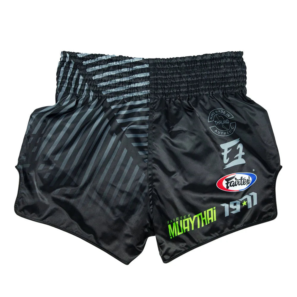 Svarta Fairtex BS1924 thaishorts med smal, atletisk passform