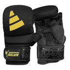 Adidas Silva 50 MMA-handskar i svart, gult och camo med TILT-design för naturlig handposition