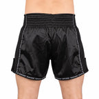 Svarta Budo-Nord Fight Gear TS4 thaishorts med extra bred resår och dragsko