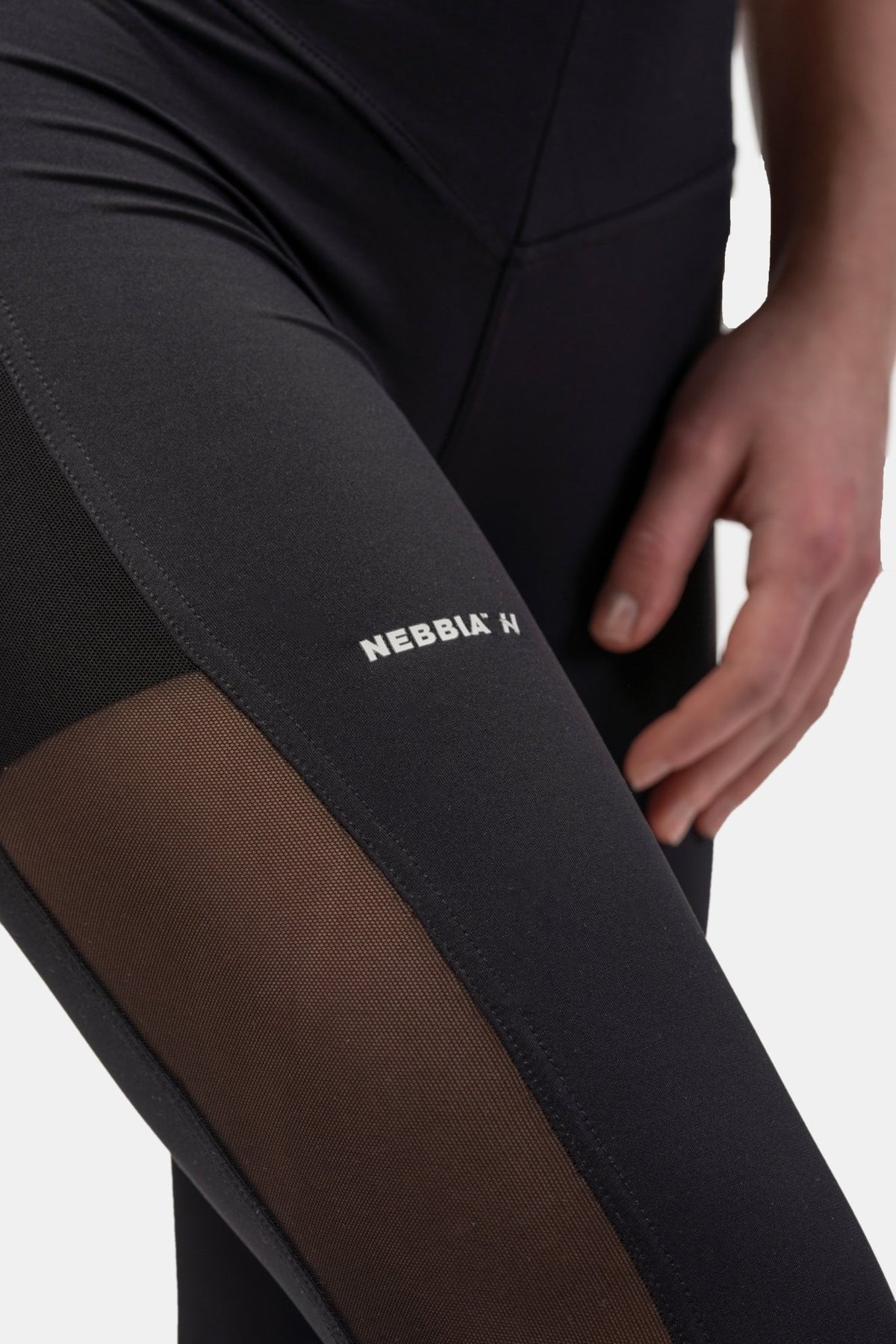 NEBBIA Black Mesh Design Leggings - Svart - NEBBIA | Kraft & Kontroll