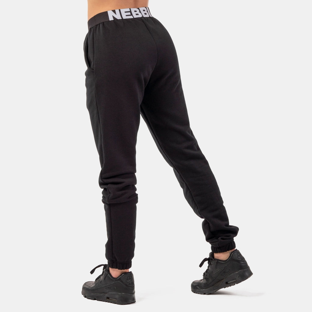NEBBIA Iconic Mid-Waist Sweatpants - Svart - NEBBIA | Kraft & Kontroll