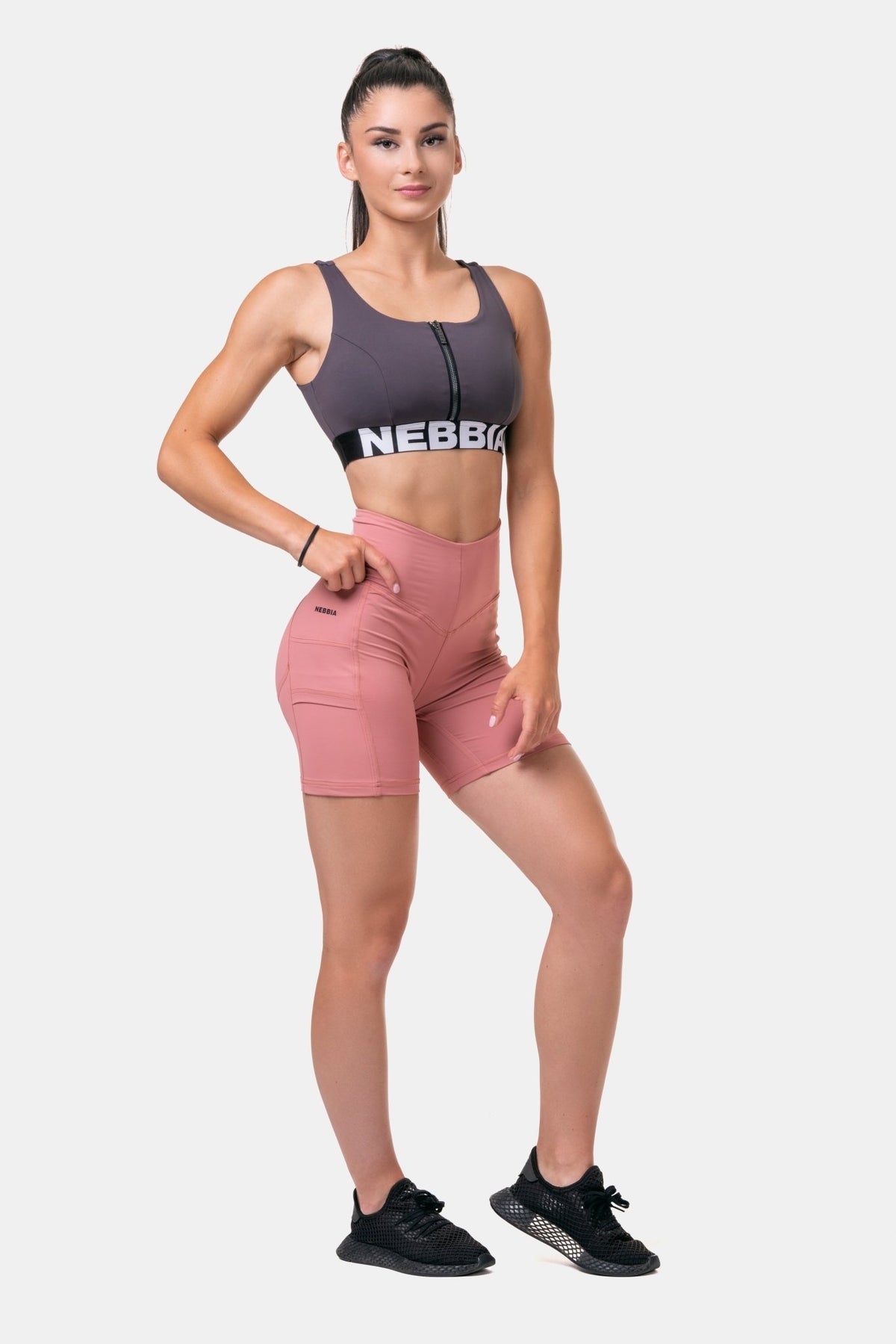 NEBBIA Fit Smart Biker Shorts - Old Rose - NEBBIA | Kraft & Kontroll