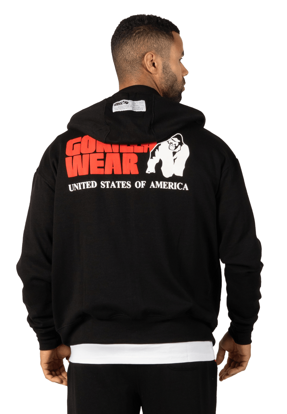Gorilla Wear Classic Oversized Zipped Hoodie - Svart - Gorilla Wear | Kraft & Kontroll