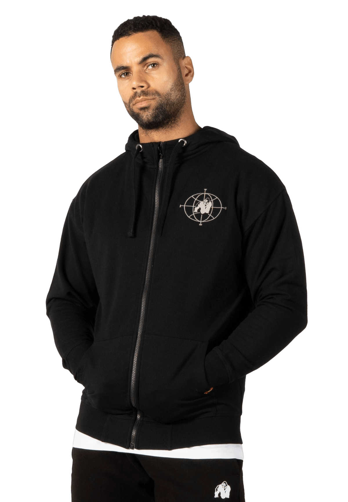 Gorilla Wear Scofield Zipped Hoodie - Svart - Gorilla Wear | Kraft & Kontroll