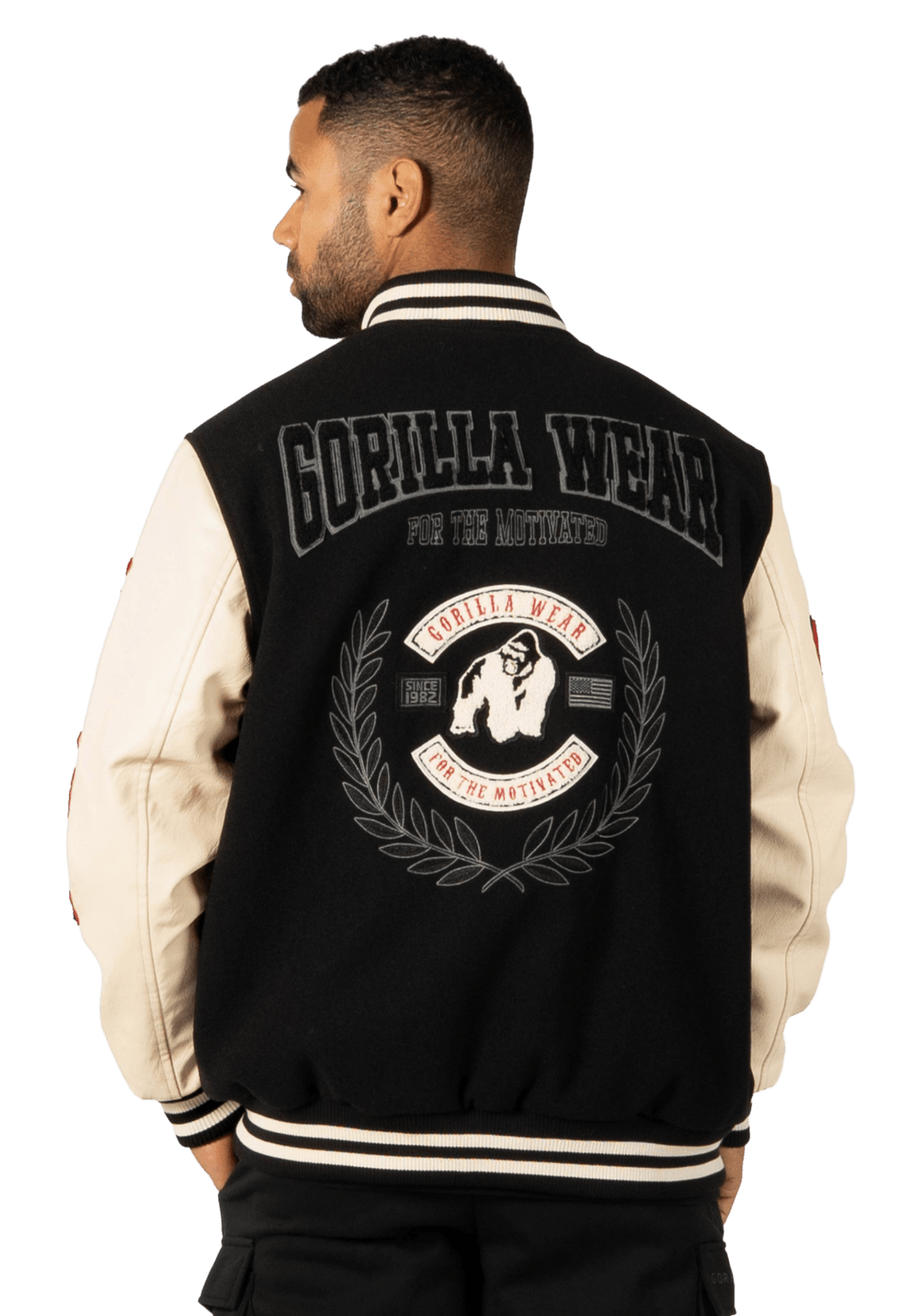 Gorilla Wear Saint Louis Varsity Jacket - Svart - Gorilla Wear | Kraft & Kontroll
