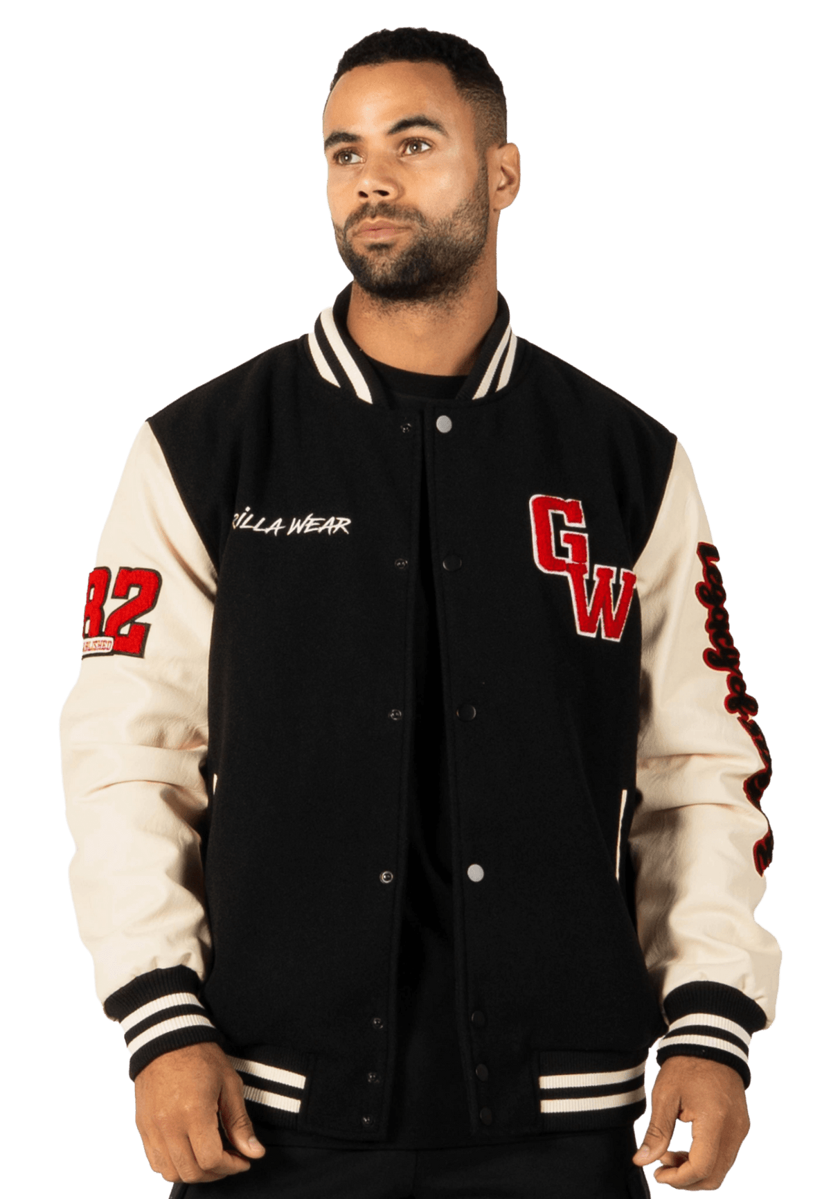 Gorilla Wear Saint Louis Varsity Jacket - Svart - Gorilla Wear | Kraft & Kontroll