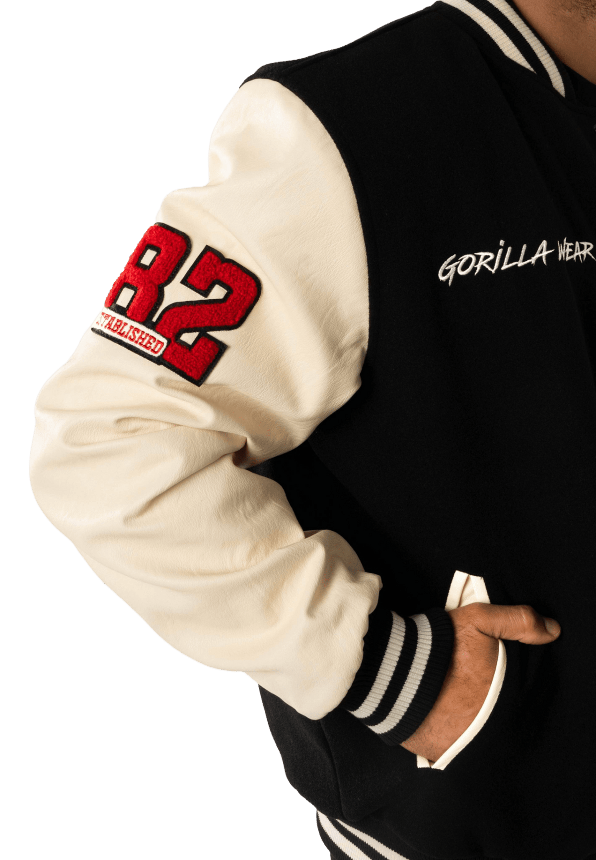 Gorilla Wear Saint Louis Varsity Jacket - Svart - Gorilla Wear | Kraft & Kontroll