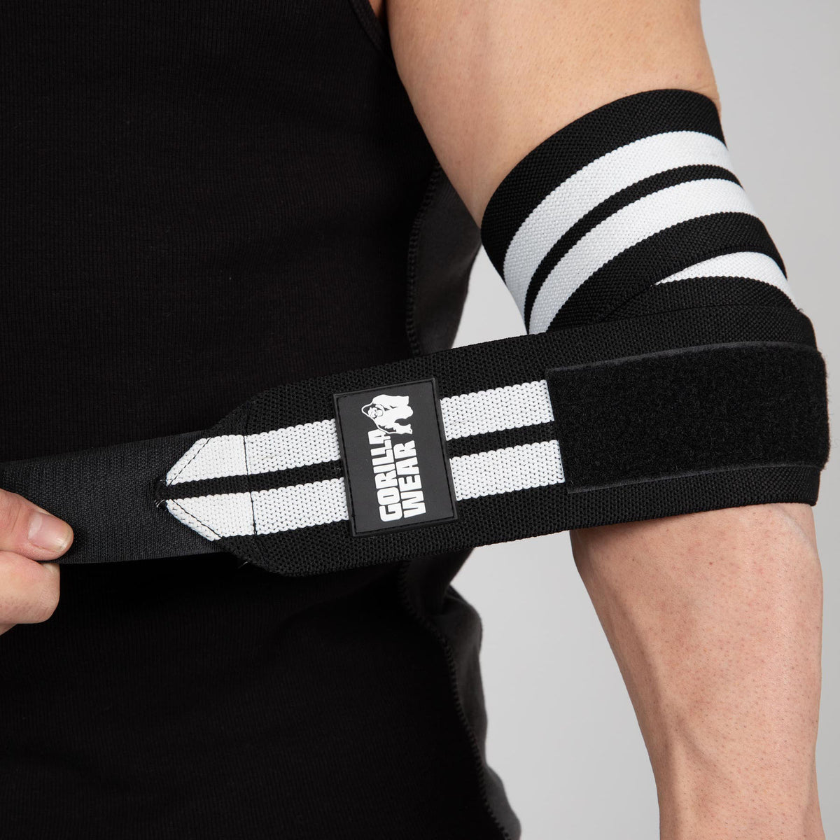 Gorilla Wear Elbow Wraps - Svart/Vit