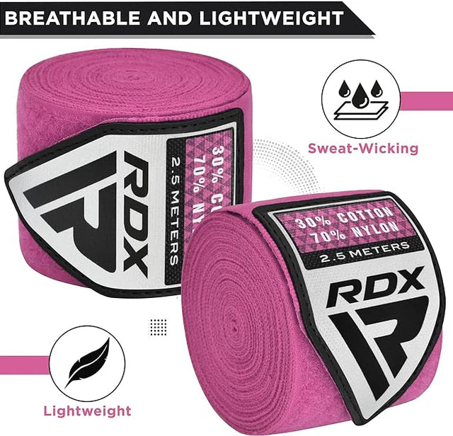 RDX Hand Wraps 2,5 m - Rosa