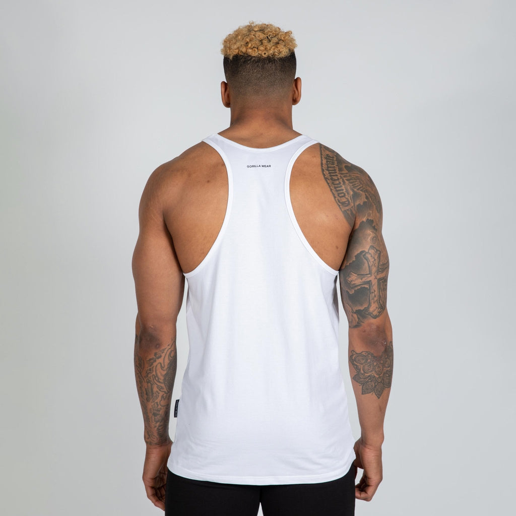 Gorilla Wear Carter Stretch Tank Top - Vit - Gorilla Wear | Kraft & Kontroll