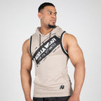 Gorilla Wear Loretto Hooded Tank Top - Beige - Gorilla Wear | Kraft & Kontroll