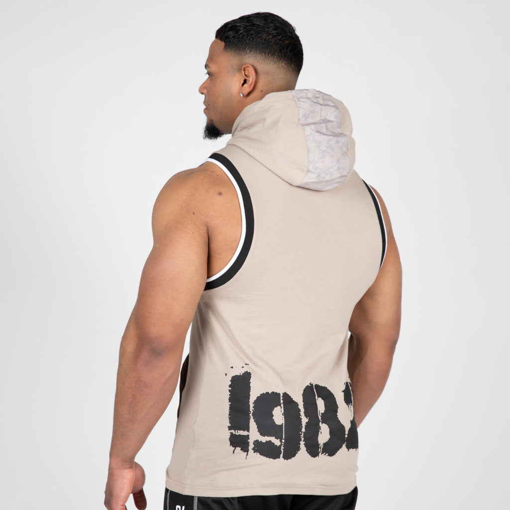 Gorilla Wear Loretto Hooded Tank Top - Beige - Gorilla Wear | Kraft & Kontroll