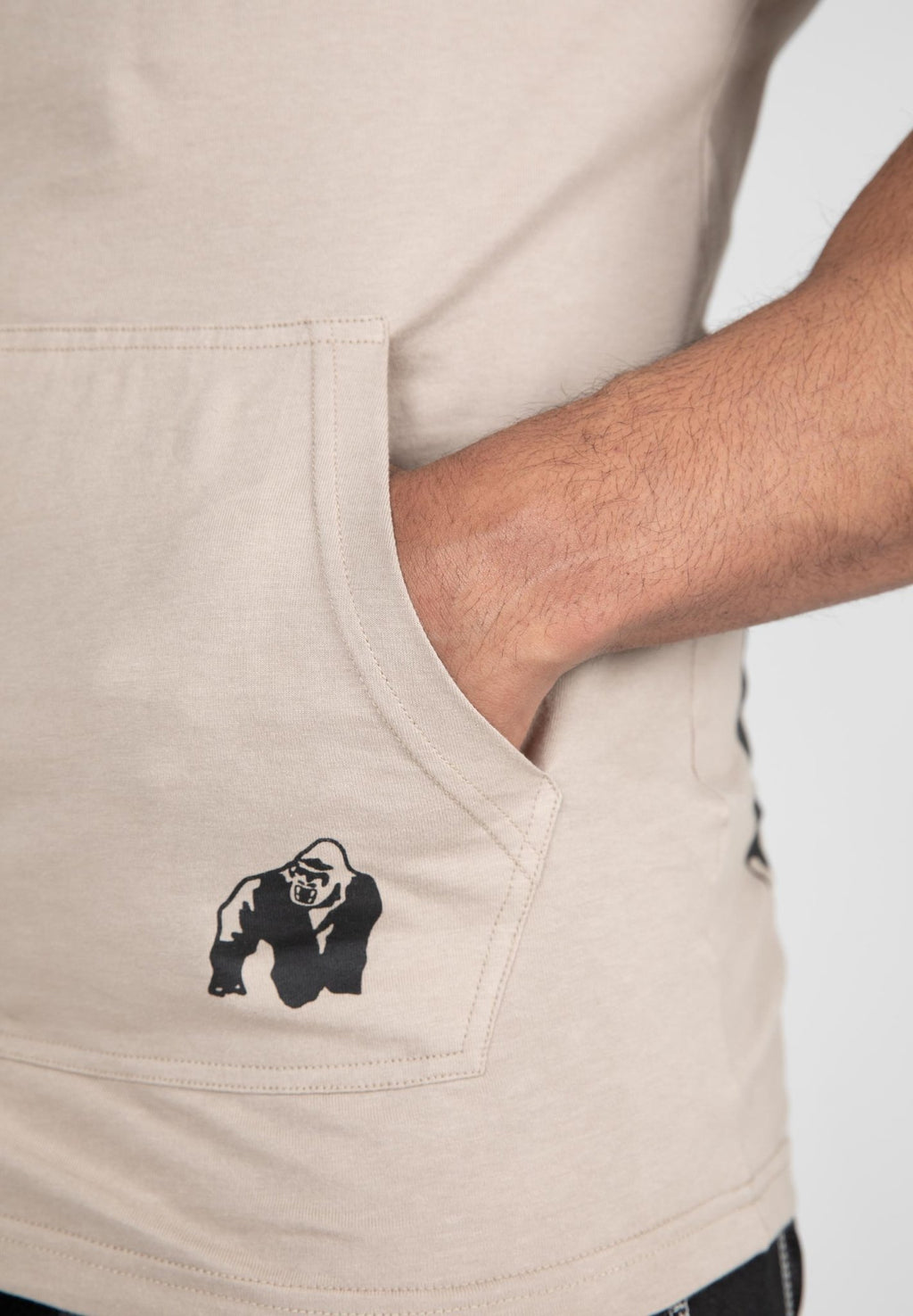 Gorilla Wear Loretto Hooded Tank Top - Beige - Gorilla Wear | Kraft & Kontroll