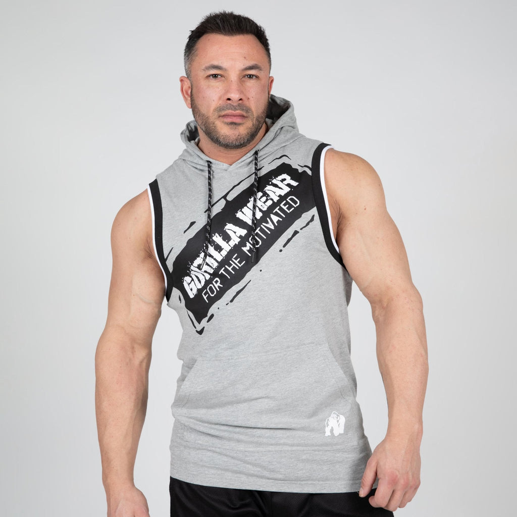 Gorilla Wear Loretto Hooded Tank Top - Grey Melange - Gorilla Wear | Kraft & Kontroll