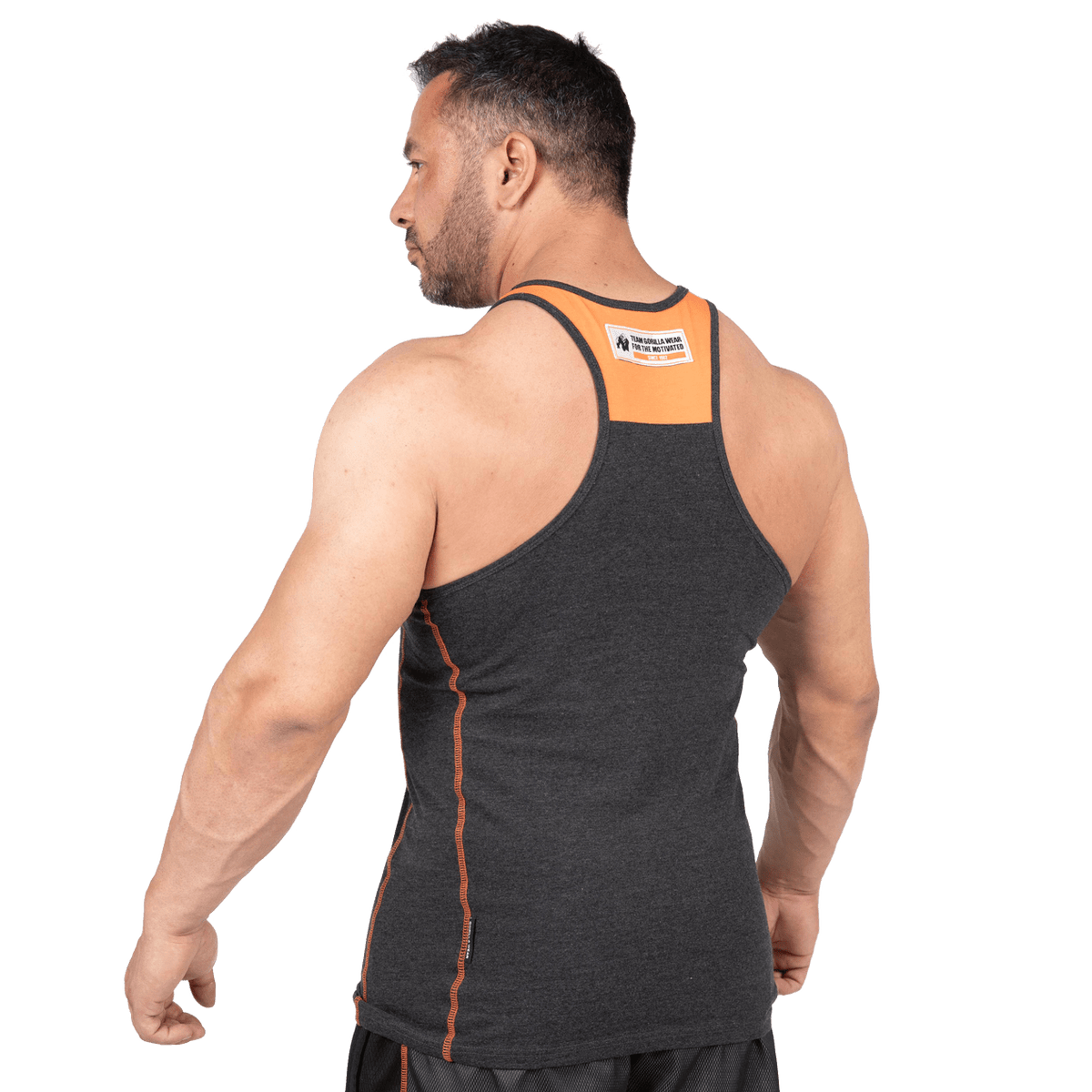 Gorilla Wear Wallace Tank Top - Grå/Orange - Gorilla Wear | Kraft & Kontroll