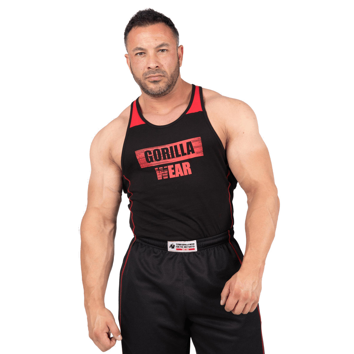 Gorilla Wear Wallace Tank Top - Svart/Röd - Gorilla Wear | Kraft & Kontroll