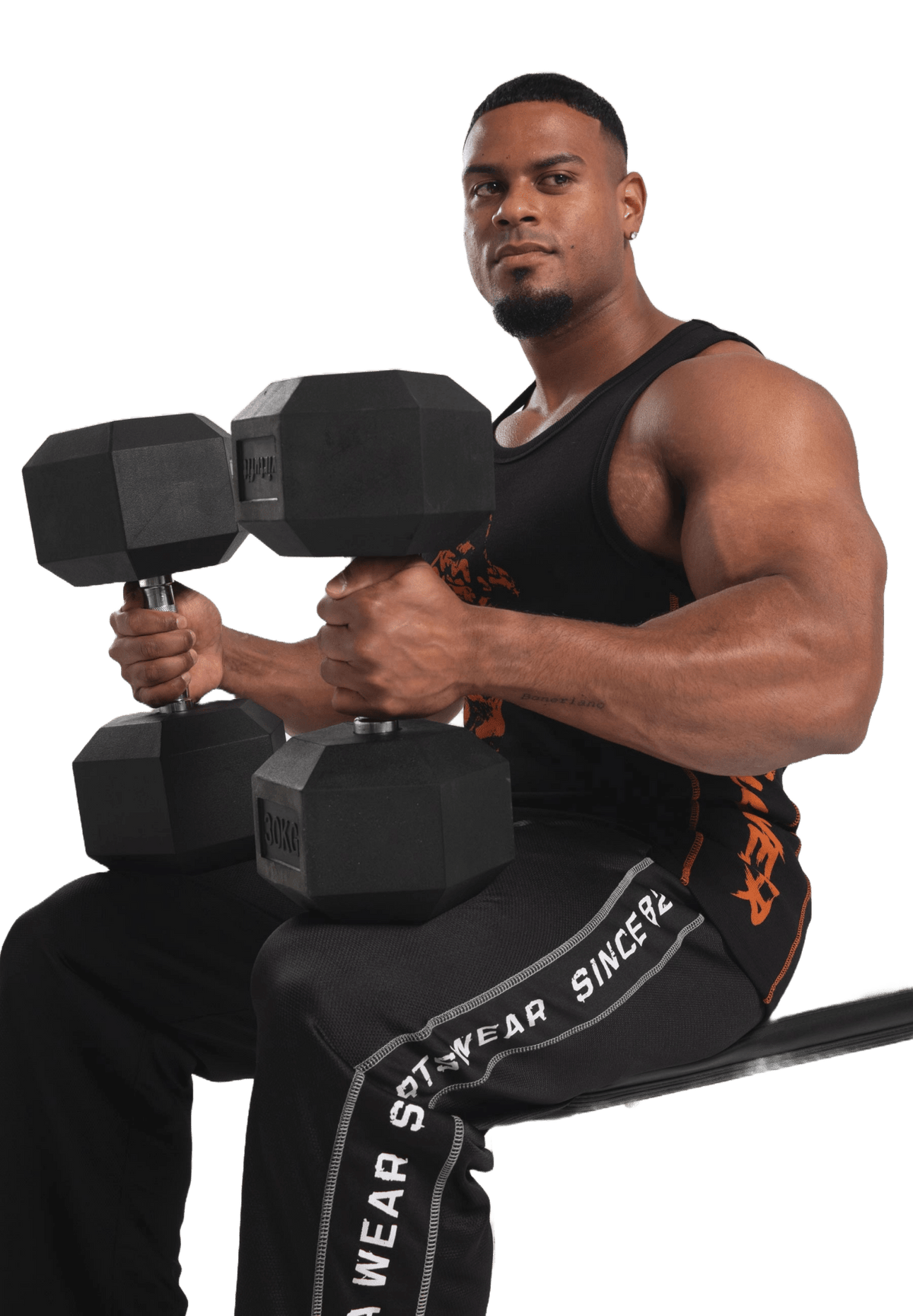 Gorilla Wear Monterey Tank Top - Svart/Orange - Gorilla Wear | Kraft & Kontroll
