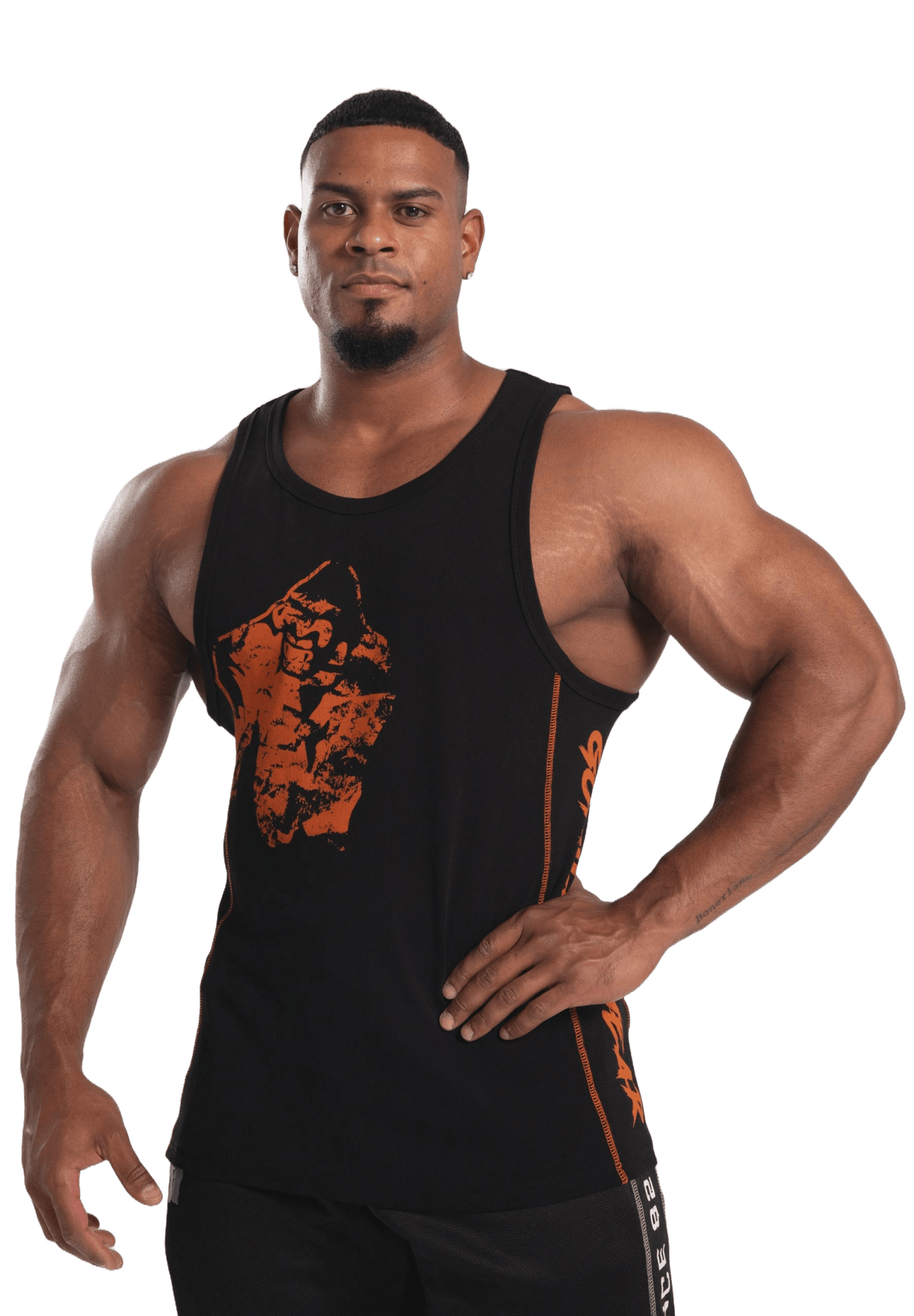Gorilla Wear Monterey Tank Top - Svart/Orange - Gorilla Wear | Kraft & Kontroll