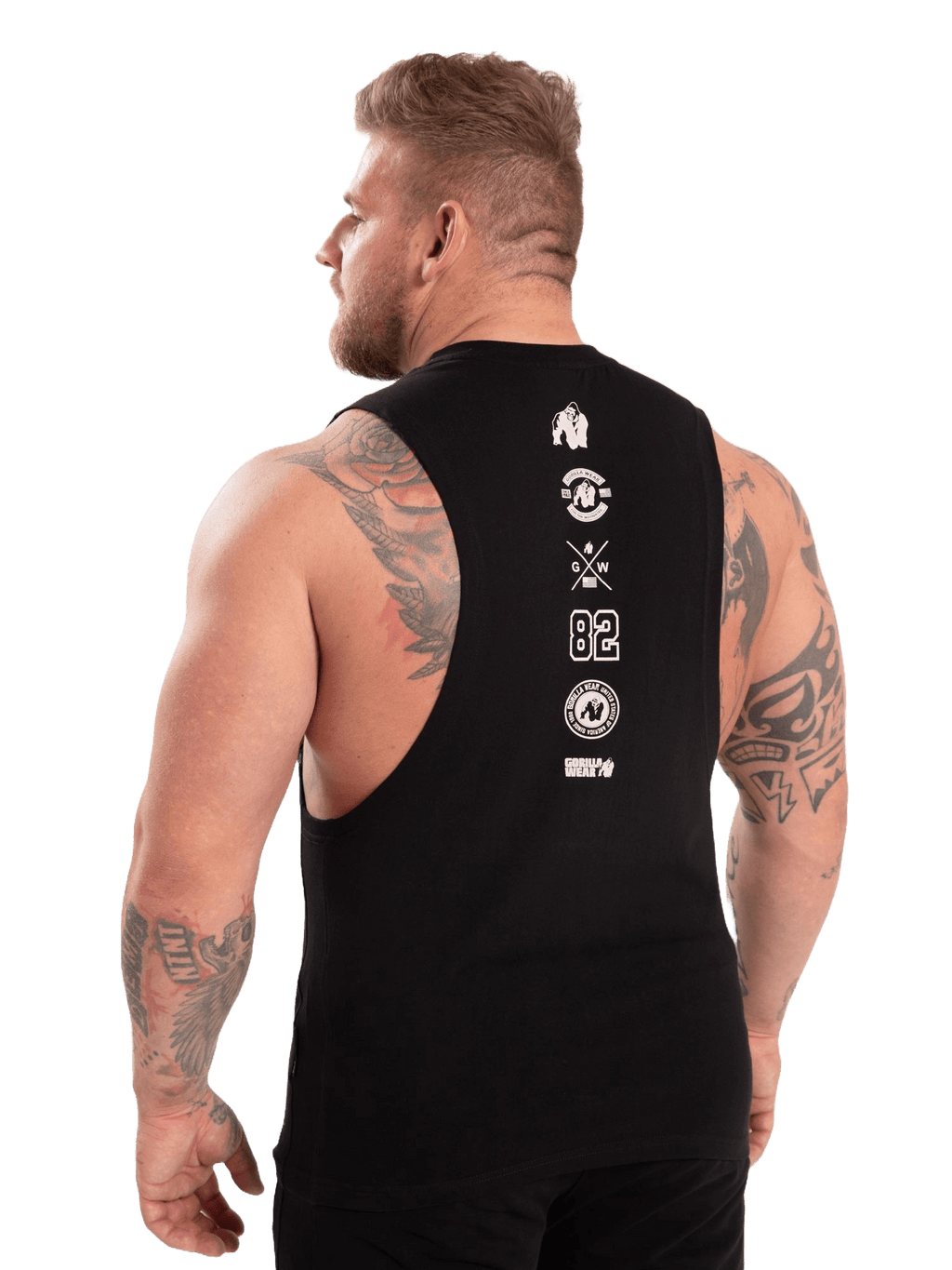 Gorilla Wear Lopez Drop Armhole Tank Top - Svart - Gorilla Wear | Kraft & Kontroll
